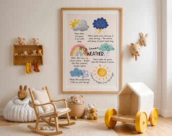 Weather Emotions Chart - Kids Affirmation Poster (Digital Download)