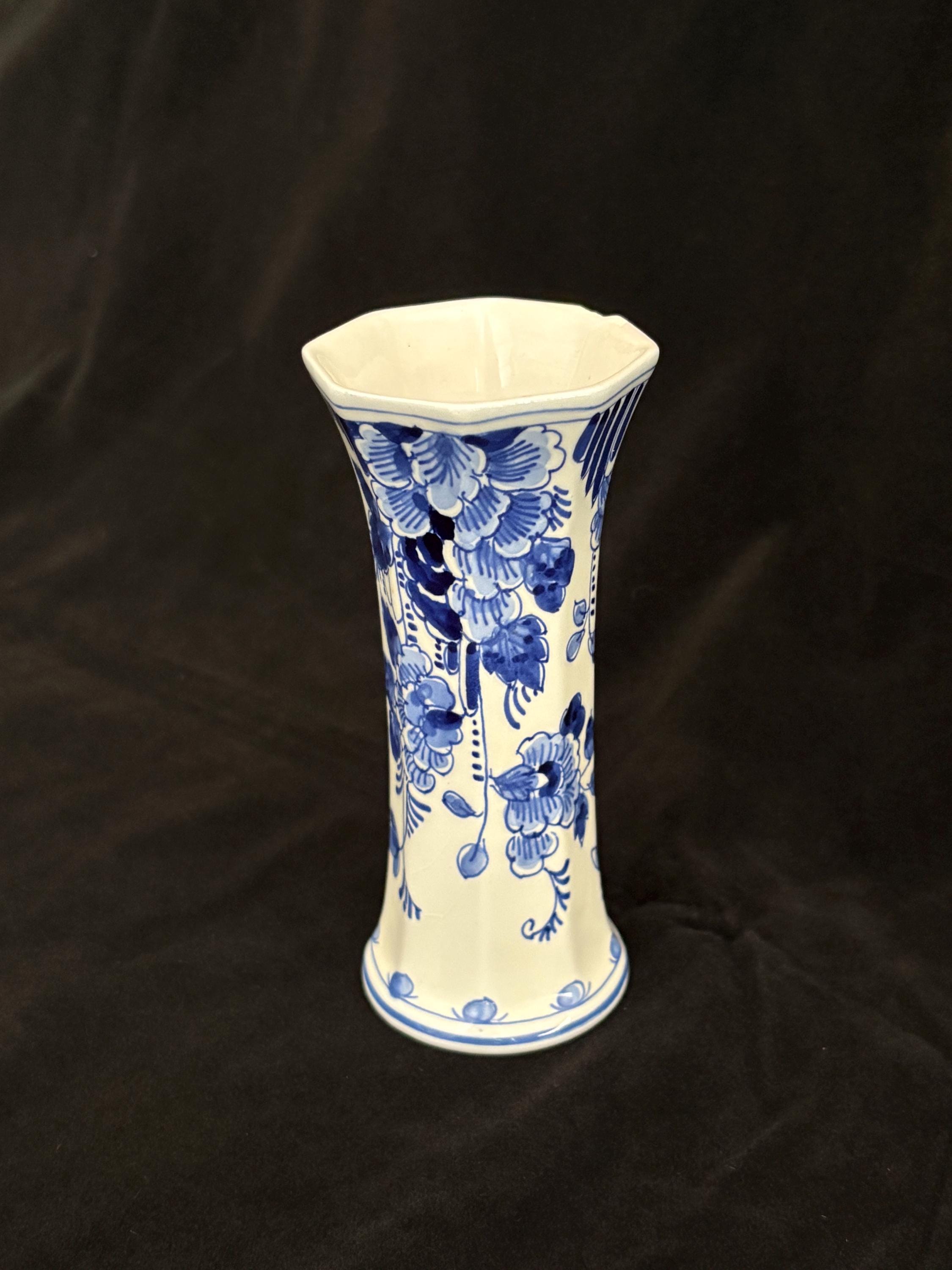 Antique Japanese Blue White Vase - Etsy