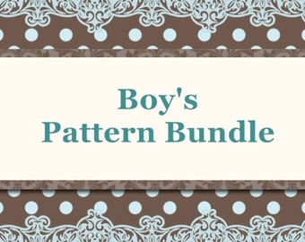 Boy's Pattern Bundle Sara Norris Hoodie Shirt and Romper