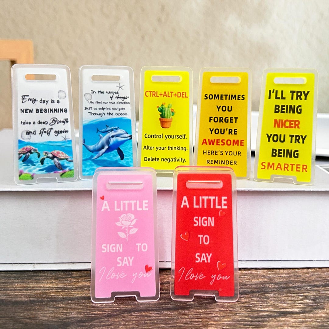 Mini Motivational Signs,desk Sign,funny Note Holder,home Office Gifts ...