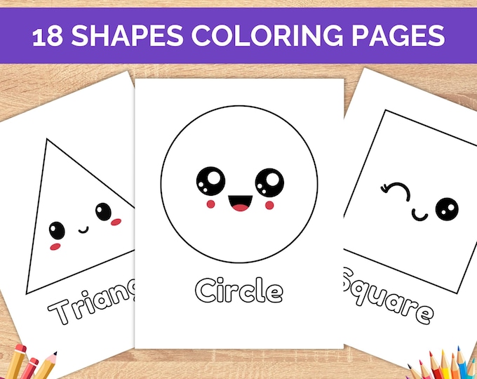 Basic Shape Coloring Pages, Shape Coloring, Educational Learning Pages ...