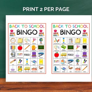 30 Bingokort för skolstart, Skolbingo, Skolbingo, Aktivitet för första skoldagen, Välkommen tillbaka-bingo, Skolbingo bild 3