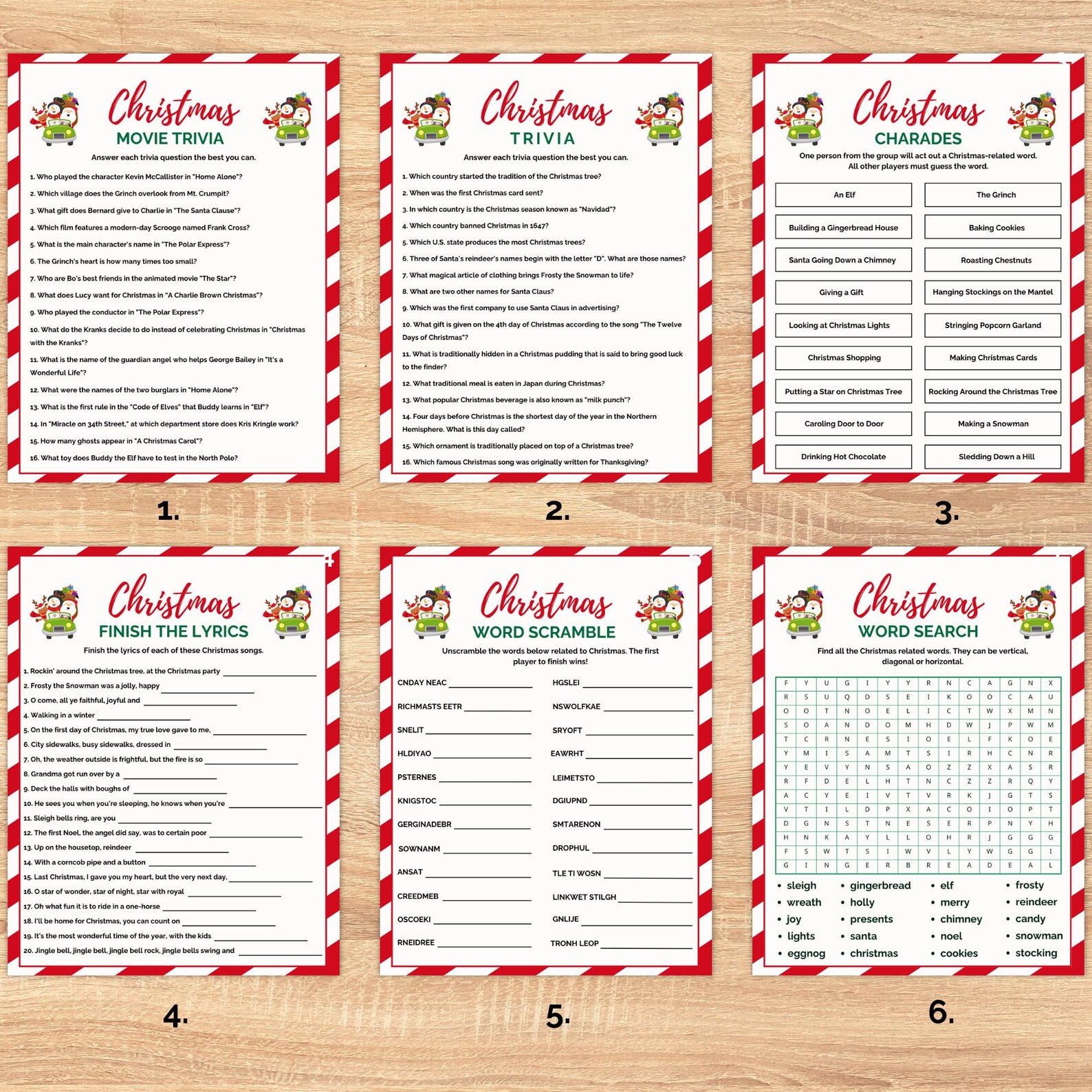 Printable Christmas Games Bundle - Il 1588xN.6491770846 Efk1