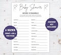 Baby Shower Word Scramble Game, Baby Word Scramble, Baby Shower Word Scramble, Fun Baby Shower Game, Baby Shower, Baby Shower Party Game product logo