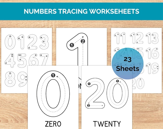 Number Tracing Worksheet | 0 to 10 Preschool Printables | Number ...