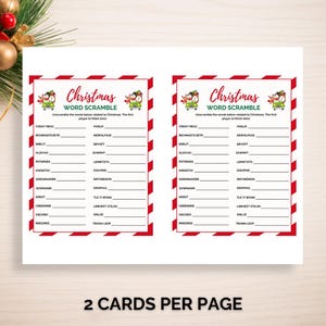 Christmas Word Scramble, Family Game, Printable Christmas Game, Christmas Party Game, Christmas Word Game, Holiday Word Scramble, Xmas Games image 3
