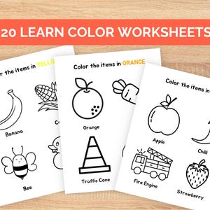 Preschool Color of the Week, Learn Colors, Preschool Activity, Pre-K Worksheets, Printable Learning Color Activity, Toddler Coloring Pages
