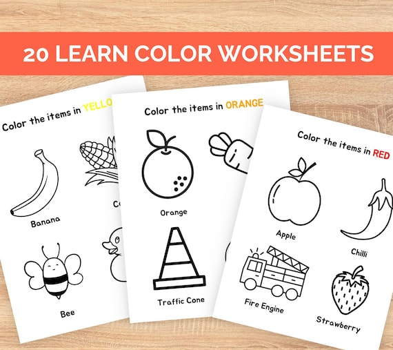 Preschool Color of the Week, Learn Colors, Preschool Activity, Pre-K Worksheets, Printable Learning Color Activity, Toddler Coloring Pages