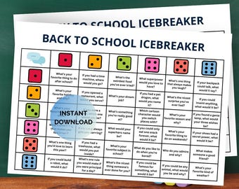 Back to School Icebreaker, Icebreaker Game, Table Talk Dice, Team Building Game, Classroom Getting to Know You Game, Roll and Tell Game