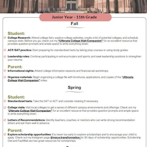 Path to College: A Detailed Timeline for Parents & Students - Etsy