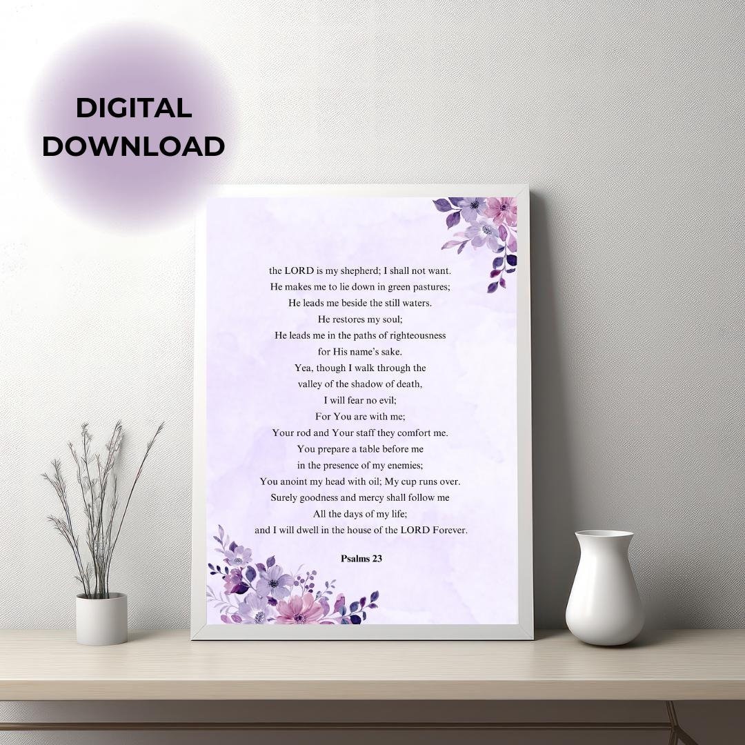 Bible Verse Printable Digital Downloads Printable Wall Art Christian ...