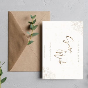 Minimalistisch Save The Date: Bearbeitbare Vorlage