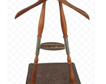 Vintage Wooden Spiegel Mid Century Gentlemen Valet/Butler Chair