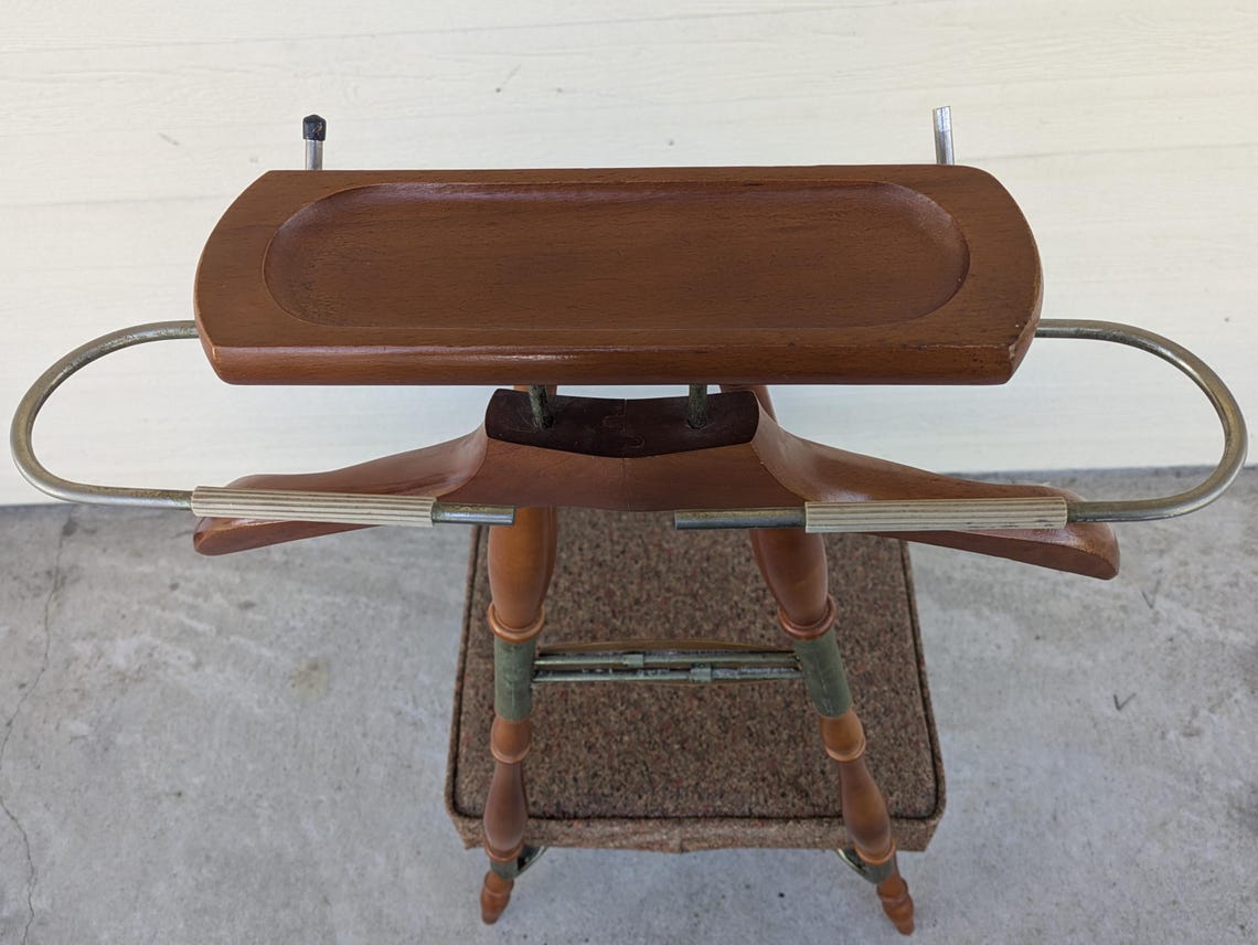 Vintage Wooden Spiegel Mid Century Gentlemen Valet/butler Chair - Etsy