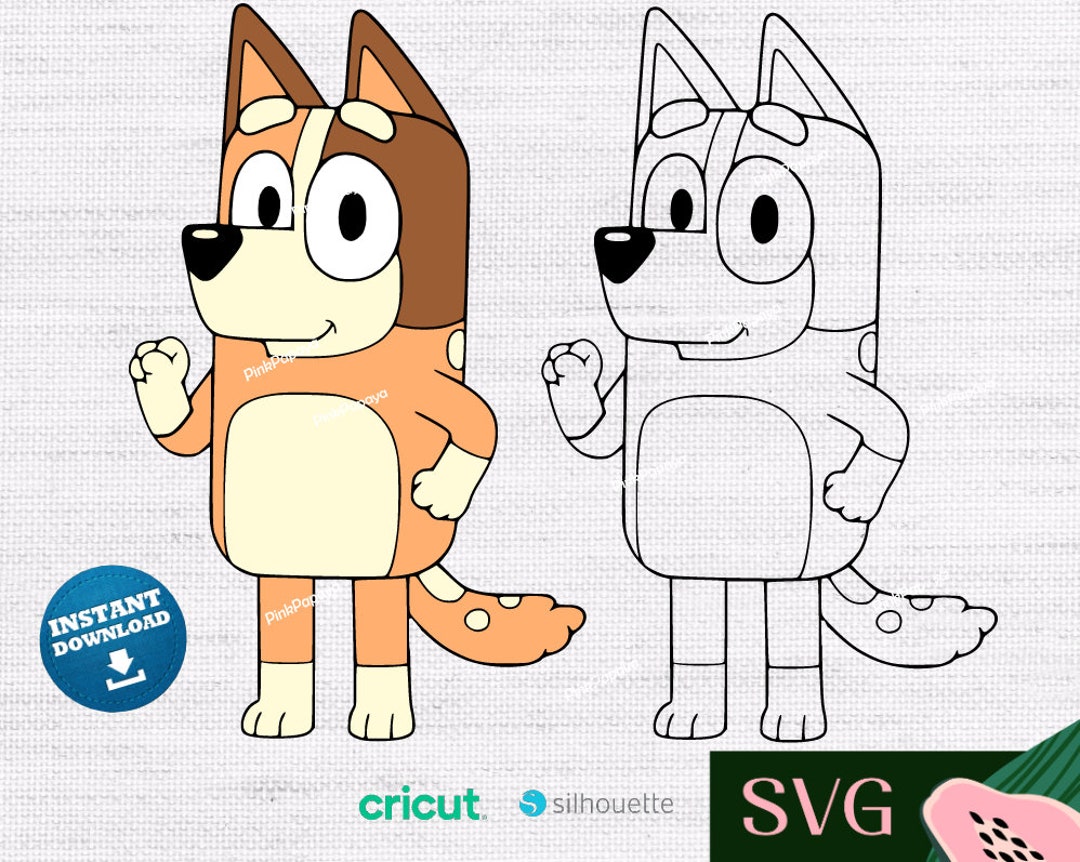 Chilli Chili Bluey Mom Character SVG and PNG Layered Color Etsy