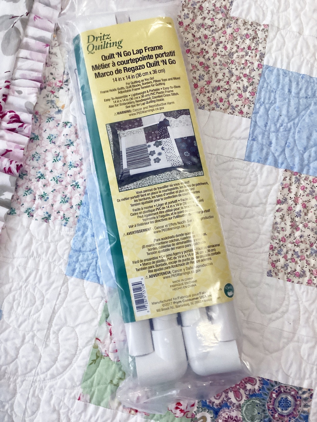 NEW Dritz Quilt N Go Lap Frame 14x14 for Hand Quilting as You Go