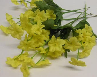 Vintage Silky Yellow Spring Flower Pick (6) New Old Stock YSF723