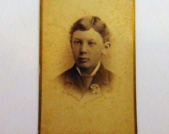 Vintage Small Cabinet Card of Young Man