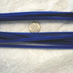 Retro 1960s Royal Blue Chenille Stems 6mm NOS  (12)