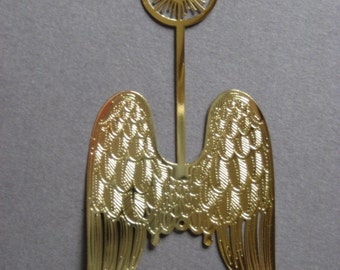 Three Brass Angel Wings with Halo