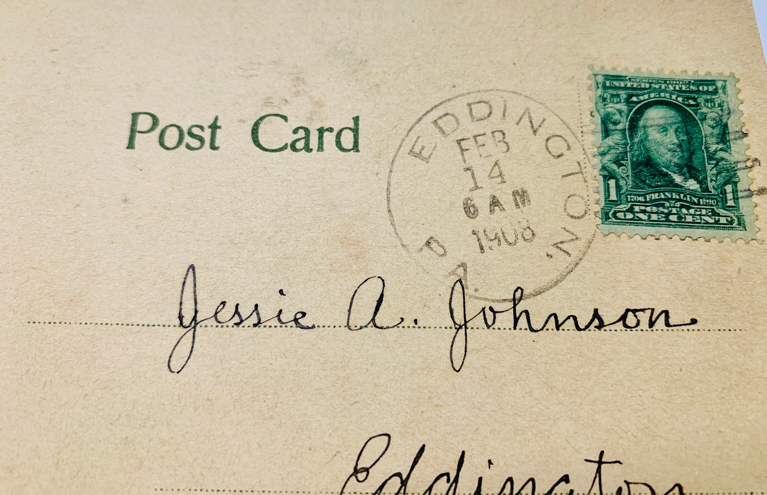 1908 Postmark Vintage 1908 Valentine Postcard With a Postmark Of, February 14, 1908 ...