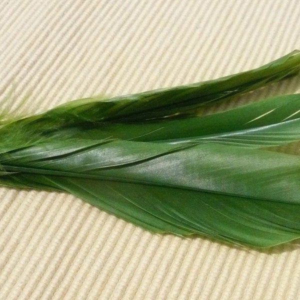 Vintage Millinery Green Feather Foliage Pick  New Old Stock