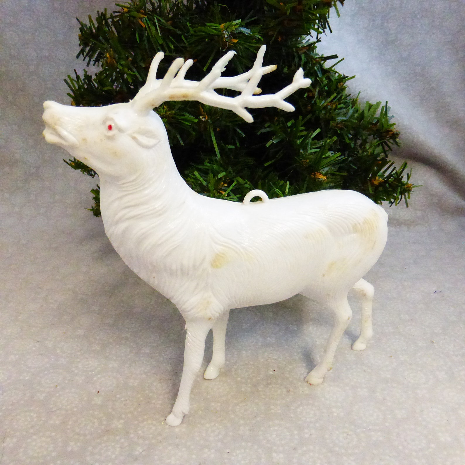 Vintage Mid Century White Hard Plastic Deer WD935 Etsy