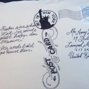 Stile vintage cartolina postale cuscino