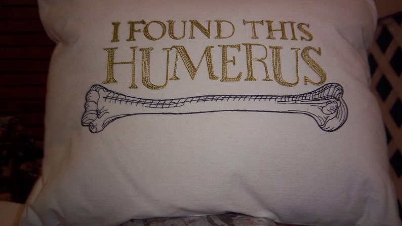 I Found This Humerous Embroidered Pillow image 2