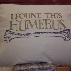 I Found This Humerous Embroidered Pillow image 1