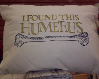 I Found This Humerous Embroidered Pillow