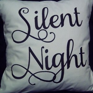 730 Embroidered Silent Night Pillow