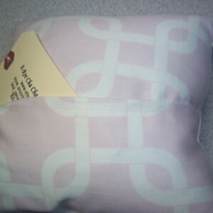 1910  Embroidered Tooth Fairy Pillow on Pink and White Fabric