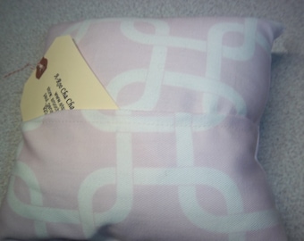 1910  Embroidered Tooth Fairy Pillow on Pink and White Fabric