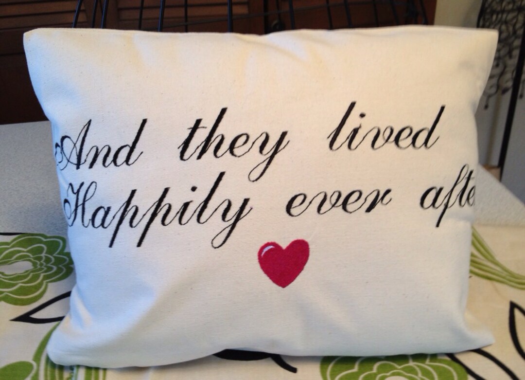 They Lived Happily Ever After Linen Decor Pillow main image 1