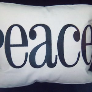 Peace Embroidered Pillow