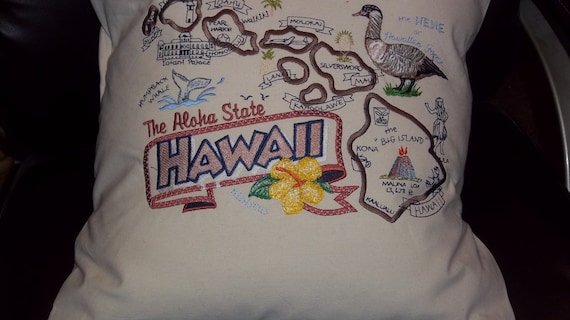 Embroidered state pillow 2025