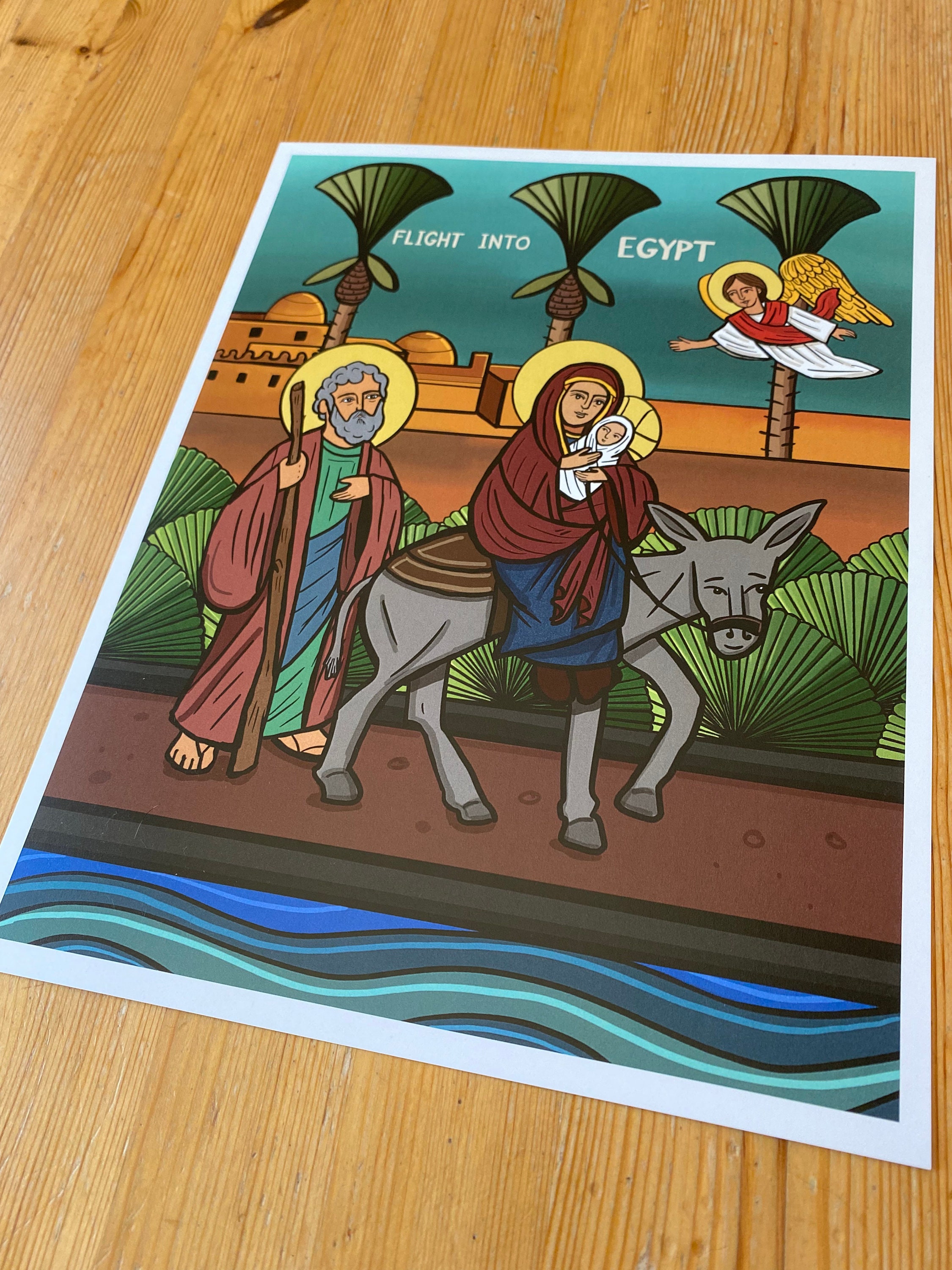 Flight Into Egypt Iconographic Illustration- Special Edition 8.5