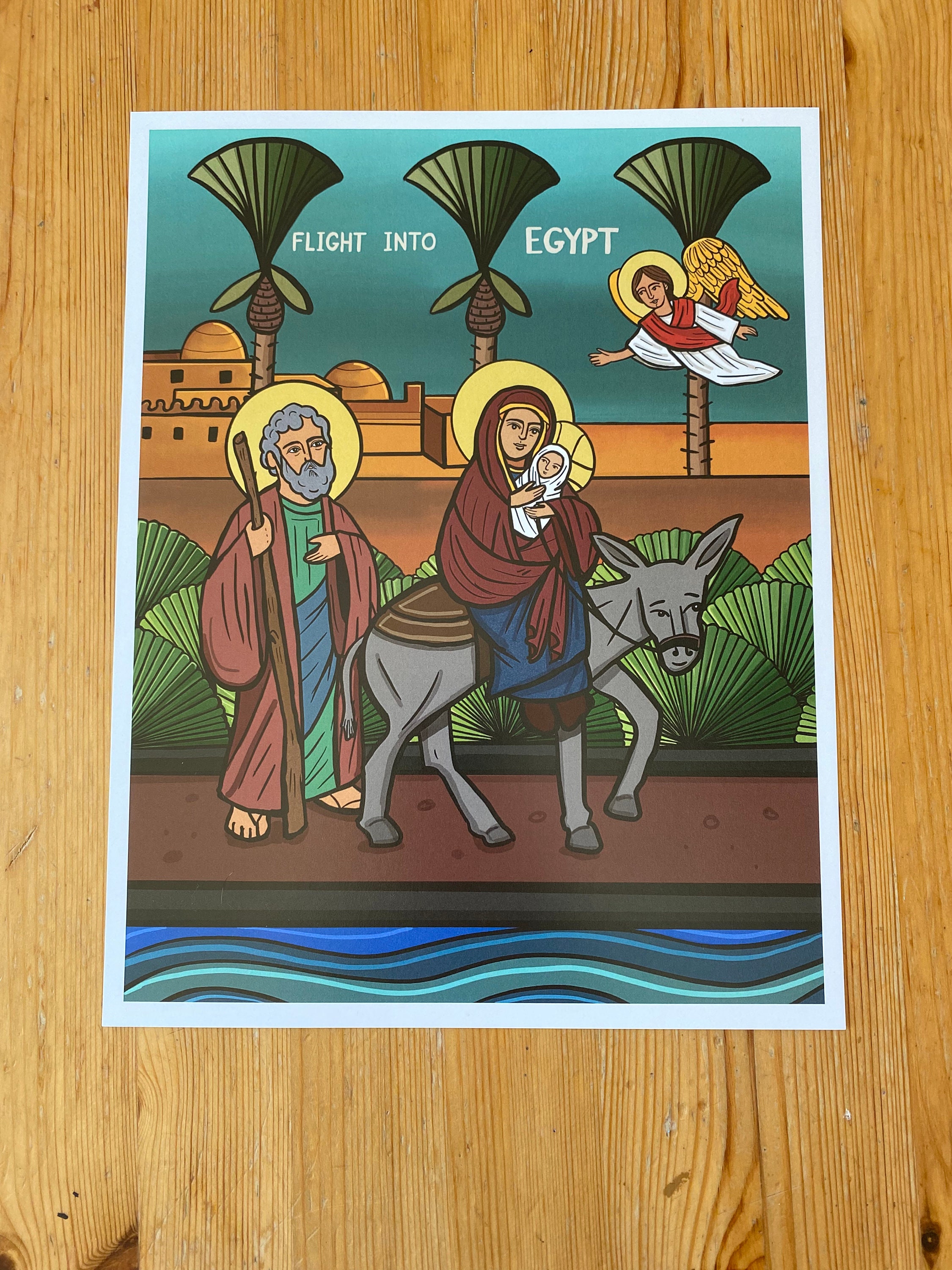 Flight Into Egypt Iconographic Illustration- Special Edition 8.5