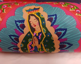 Virgen de Guadalupe neckroll bolster pillow