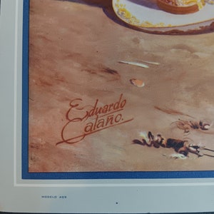 Vintage Mexico Calendar art Eduardo Catano Mexican Hat Dance imagem 8