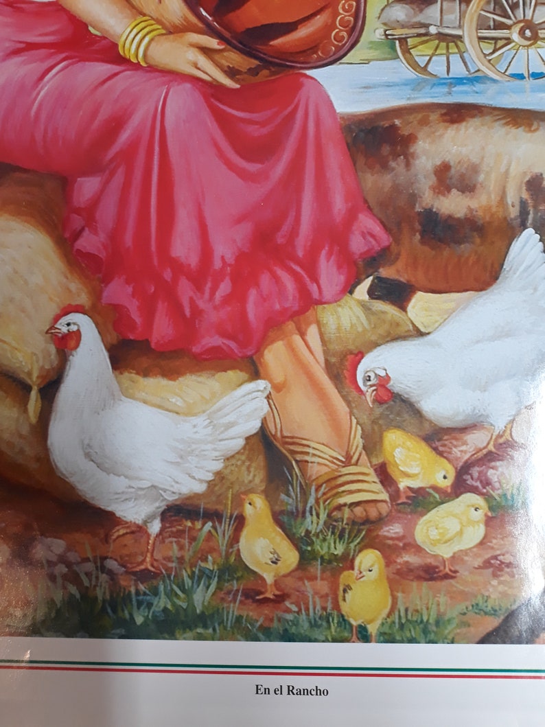 Rare Angel Martin En el Rancho Mexico art poster 16x20 Limited
