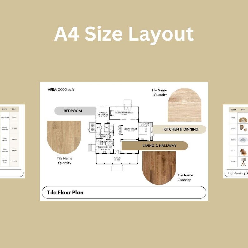Interior Design Template FFE Finishes, Furniture Hardware and Finishes ...