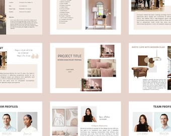 Proposal for Interior Design | Presentation on Interior Design | Canva Template | Template for Interior Designers