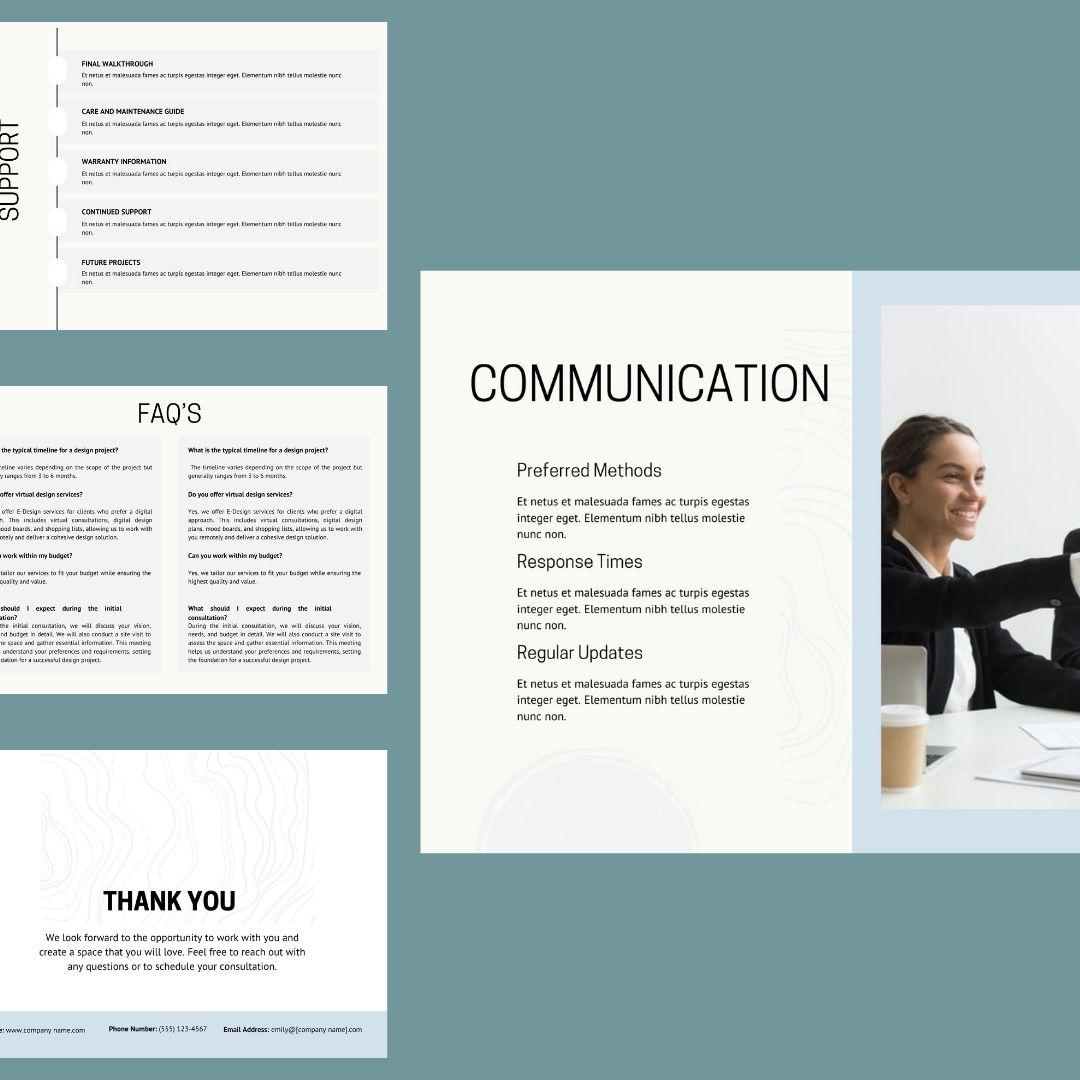 Newcomers Introduction Design Interior Design Welcome Guide, Welcome Packet, Canva Template, Client ...