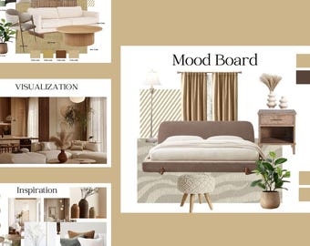 Interior Design Presentation | Interior Design Project Template | Client Presentation | Canva Template | Adobe Indesign Template