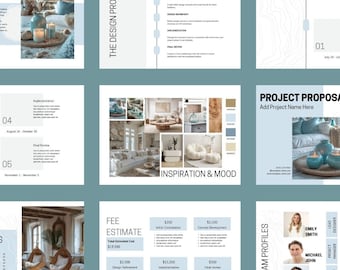 Proposal for Interior Design | Presentation on Interior Design | Canva Template | Template for Interior Designers