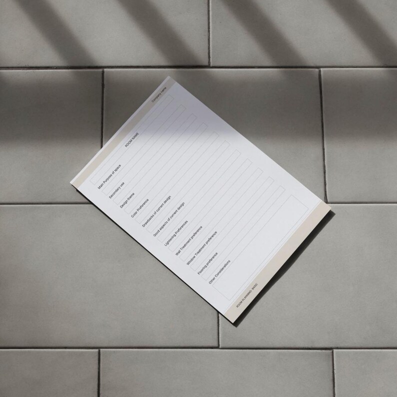 Interior Design Client Consultation Notebook | Onboarding Template ...