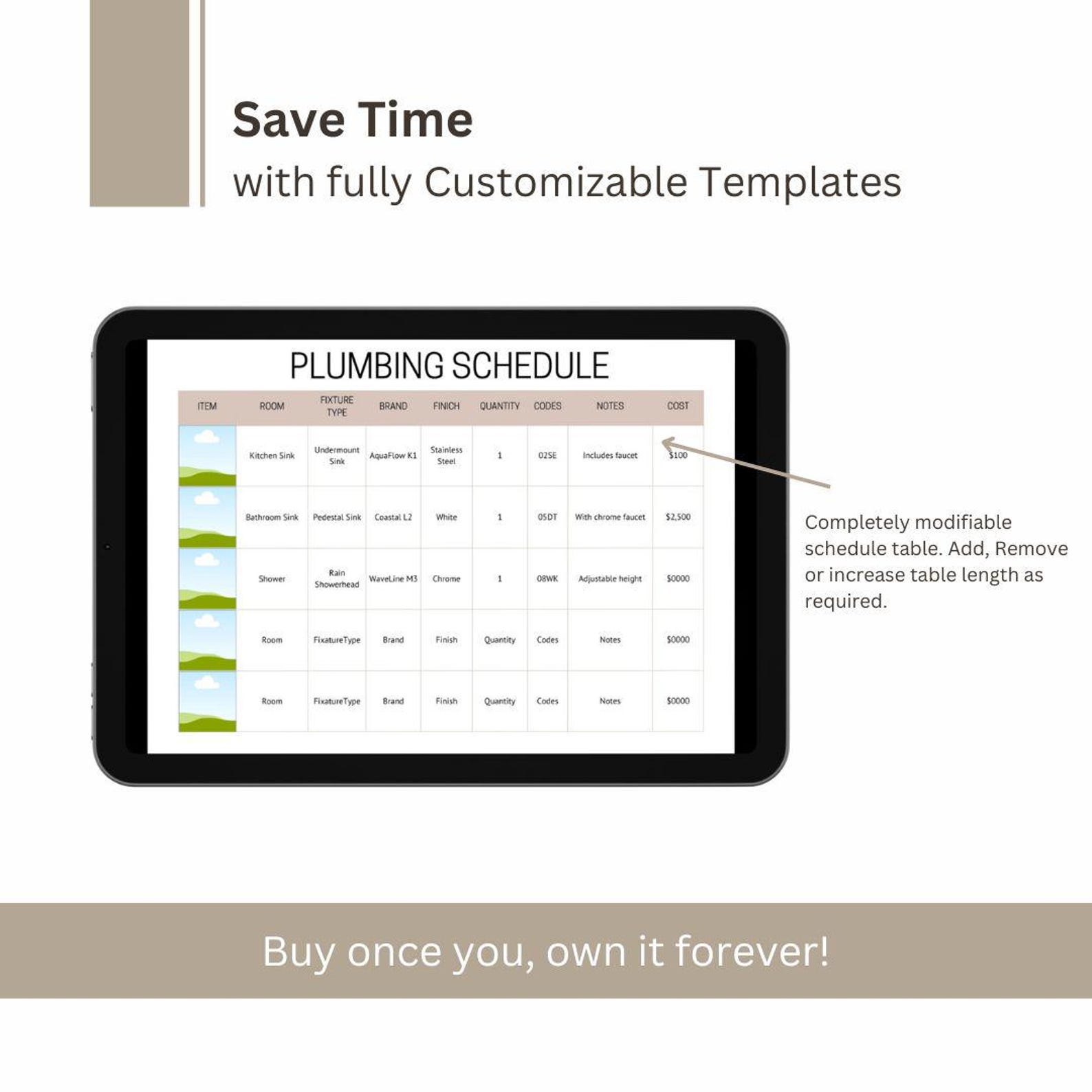 Interior Designer FF&E Schedule Template (canva), Mood Board, 15 Pages ...
