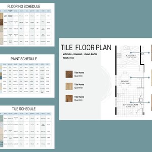 Interior Design Editable FF&E Template, Furniture Fixture and Finishes ...